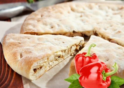 Постный осетинский пирог с болгарским перцем